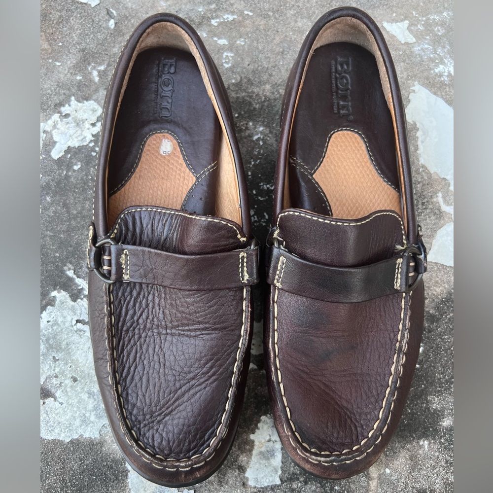 Born Loafers Women's Leather Dark Brown Size 7M W2765 - Picture 8 of 15
